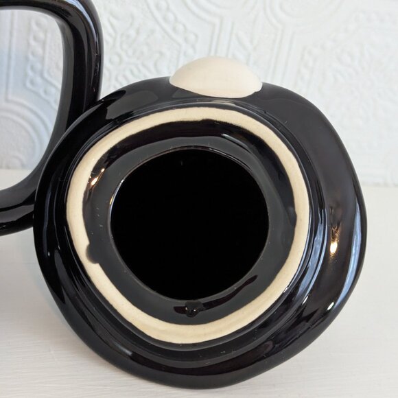 Rae Dunn Black Ceramic Halloween Coffee Mug with Decorative Lid - Caught in your - Picture 8 of 12